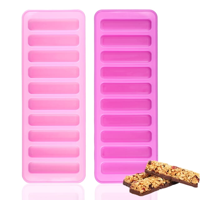 Injueey 2 pack/lote barras rectangulares de Chocolate y cereales moldes deliciosos aperitivos con facilidad multifunción Herramientas y accesorios para hornear