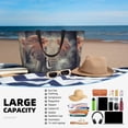 thumbnail image 5 of Disketp Elephant in Smoke Large Capacity Beach Bag, Waterproof Sandproof Beach Swim Pool Bag Tote Bag for Women, 5 of 7