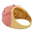 thumbnail image 2 of Fashion Alloy Yellow Gold-Tone Pink CZ Statement Cocktail Ring, 2 of 3