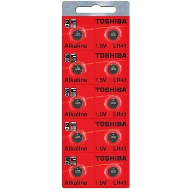 LR41 / AG3 Toshiba 1.5V Alkaline Pack Of 10 Button Cell Batteries EXP