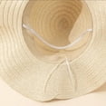 thumbnail image 6 of CIENVNSTG Womens Wide Brim Sun Shield Straw Hat Foldable Packable Floppy Summer Beach Vacation Hat Beige, 6 of 6