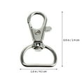 thumbnail image 4 of 30pcs 360 Degrees Swivel Trigger Snap Hooks for Home (Silver), 4 of 8