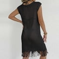 thumbnail image 3 of Ohufall Swimsuit Cover up for Women Crochet Hollow Out Knit Sundresses Summer Beach Tank Dresses Sleeveless Bathing Suit Cover Ups for Swimwear/Bikini, 3 of 3