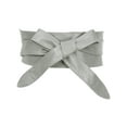 thumbnail image 1 of CINTURÓN ANCHO DE FAUX CUERO PARA MUJERES CON LAZO AUTODATADO PARA VESTIDOS 86.6x3.3" GRIS, 1 of 5