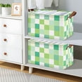 thumbnail image 6 of Ryvnso Green and White Geometric Lattice Storage Bins Large Basket Foldable Cube Toys Organizer with Handles 1 PC, 6 of 7