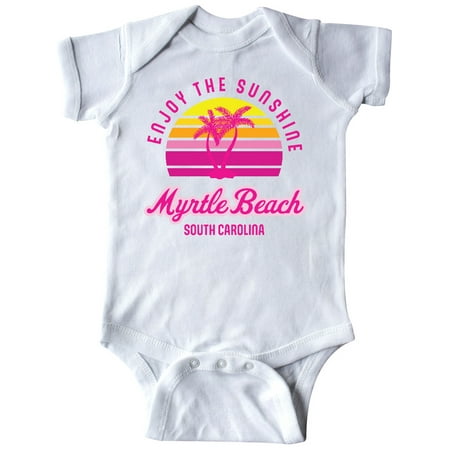 

Inktastic Summer Enjoy the Sunshine Myrtle Beach South Carolina Pink Gift Baby Boy or Baby Girl Bodysuit