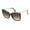 All Brown, variant on Womens Squared Gold Eyebrow Horn Arm Plastic Butterfly Sunglasses Black Smoke