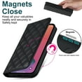 thumbnail image 5 of Wallet Case for iPhone 12 Pro Max 6.7 inch, Luxury Quilted PU Leather Flip Cover [Shockproof TPU] [Support Wireless Charging] with 2 Card Slots, Kickstand, FRID Blocking Case Cover, Black, 5 of 10