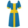 thumbnail image 6 of Swedish Flag T-Shirt - Sweden Sports Team Sticker Sleeveless Dress long sleeve dress ceremony dresses sexy short dresses daring, 6 of 7