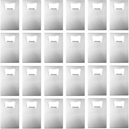 

40 Pieces Credit Card Bottle Opener Stainless Steel Opener (Silver)