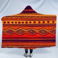 thumbnail image 1 of Nativo Americano Patrón Color Naranja Manta con capucha Lt10, 1 of 5