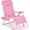 Carnation, variant on NeoNiches Adjustable Zero Gravity Chair, Monochromatic Color Folding Patio Recliner w/Side Tray, Headrest - Ruby