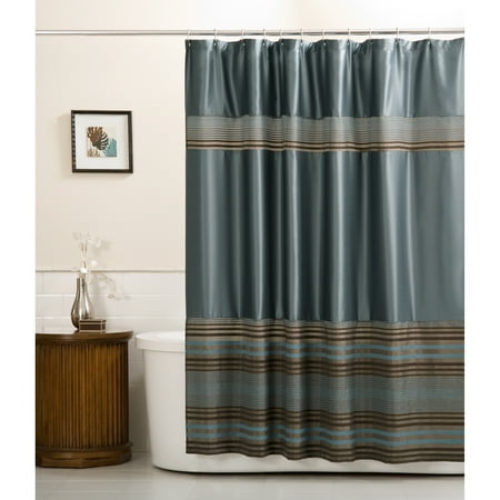 Mark Fabric Shower Curtain, Blue