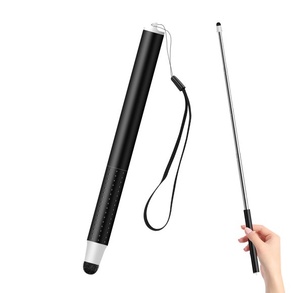 Lápiz Óptico Telescópico Universal Para Pantallas Táctiles Lápiz Óptico Retráctil Con Punta Flocada Especial Punteros Para Puntero En El Aula Negro