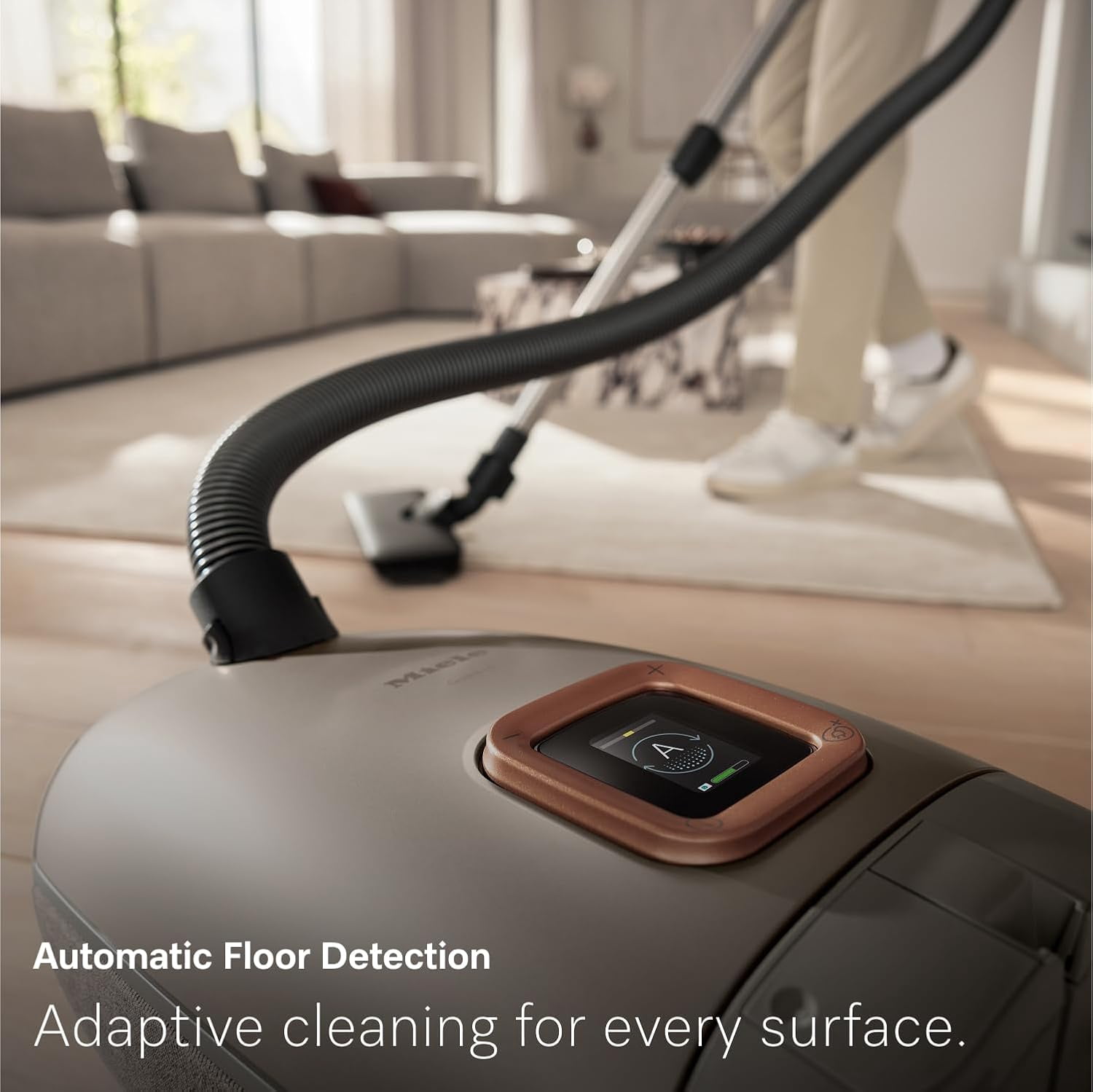 Miele Guard L1 Electro Bagged Canister Vacuum Cleaner with HEPA AirClean Filter, Electro Plus Floorhead, AllTeQ Universal Floorhead and LCD Display, Titanium Pearl Finish