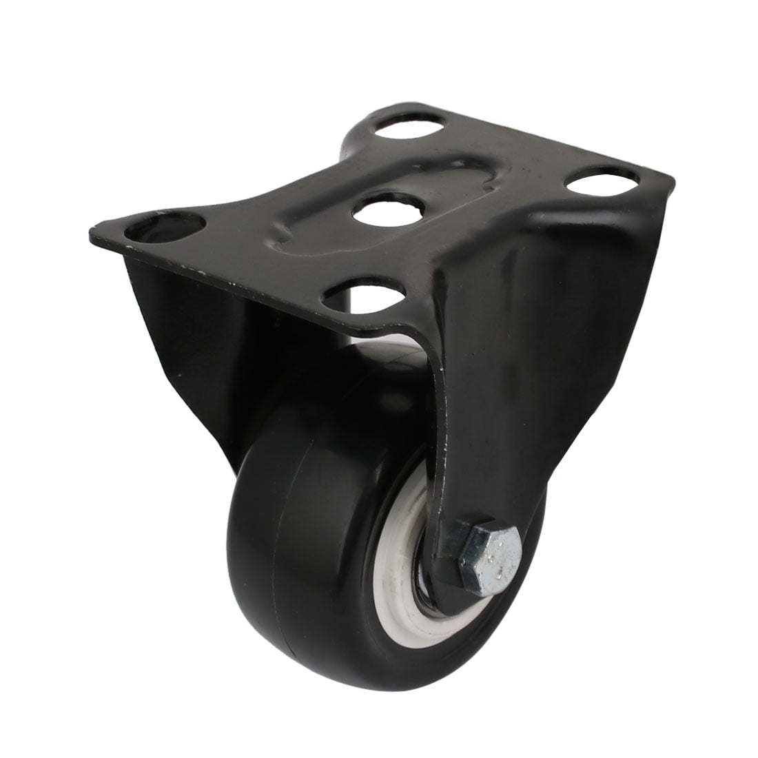Unique Bargains 2 Inch Dia Rubber Wheel Trolley Top Plate Mounted Rigid