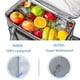 thumbnail image 4 of Bolsa térmica iknoe, 24 L, aislante, a prueba de fugas, gris, 4 of 6