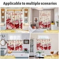 thumbnail image 5 of Pink Valentines Day Kitchen Curtains Window Panels, Love Heart Eucalyptus Botanical Retro Insulated Window Treatment Curtain, Grommet Curtains for Bedroom/Living Room/Bathroom, 2 Piece 27.5"Wx39"L, 5 of 8