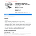 thumbnail image 2 of Front Brake Pad and Rotor Kit - Compatible with 2008 - 2013 Cadillac Escalade EXT 2009 2010 2011 2012, 2 of 2