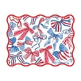 thumbnail image 5 of Beautynvta 4th of July Placemats, Stars and Stripes Bows Decor Patriotic Placemats, Red White Blue Heat-Resistant Washable Table Mat for Kitchen Dining Table Decor, 13x13 Inch, 5 of 7