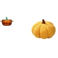 thumbnail image 1 of Plato de dulces de calabaza de vidrio con tapa, tarro decorativo para , tazón para servir con forma de naranja, cojín de almohada de Halloween, 1 of 8