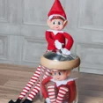 thumbnail image 5 of Muñeco elfo navideño de 42 cm para niños, minimuñecos elfos de juguete para Navidad, pequeños elfos articulados que se sientan en los estantes con piernas colgantes, 5 of 5