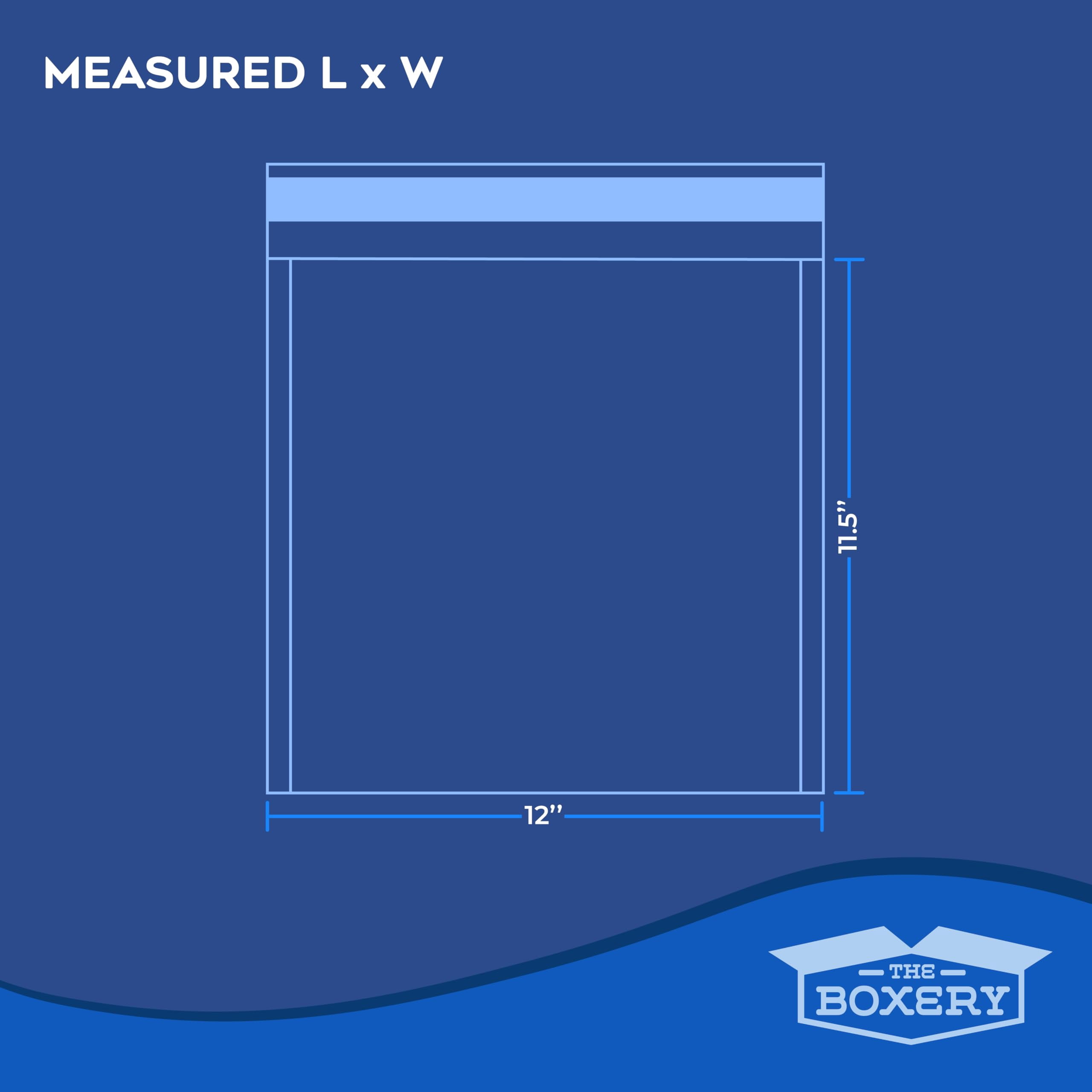 The Boxery 12x11.5" Clear Self-Sealing Bubble Out Bag Pouches -50 Pack- Bubble Cushion Wrap Bags for Packing, Storage, Moving, and Shipping fragile items