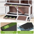 thumbnail image 6 of Aivituvin Rabbit Hutch Indoor, 36'' Bunny Hutch Outdoor, Mobile Rabbit Cage with Wheels, 2-Story Bunny Cage with 2 Pull Out Trays, Wooden Guinea Pig Cage (Brown), 6 of 9