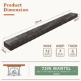 thumbnail image 2 of Fireplace Mantel 72 Inches - Rustic Floating Shelves Handcrafted Solid with Invisible Heavy Duty Metal Bracket - Floating Faux Mantel for Over Fireplace - Taupe, 2 of 13