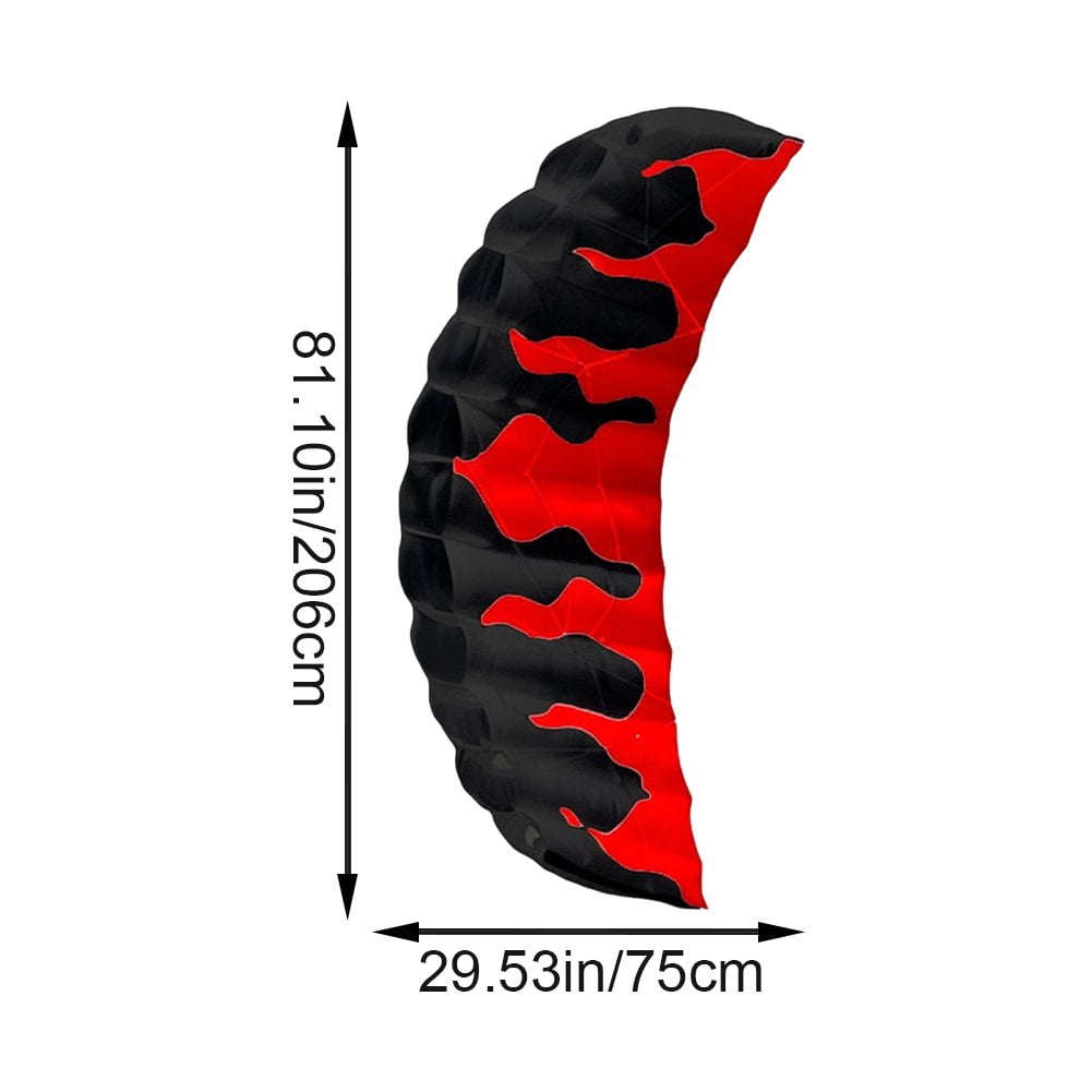 Vjnyvs Flame Design Parachute Kite Double Line Stunt Soft Parafoil Kite Surfing Sport Kites for Outdoor Beach Activity Games for Adults