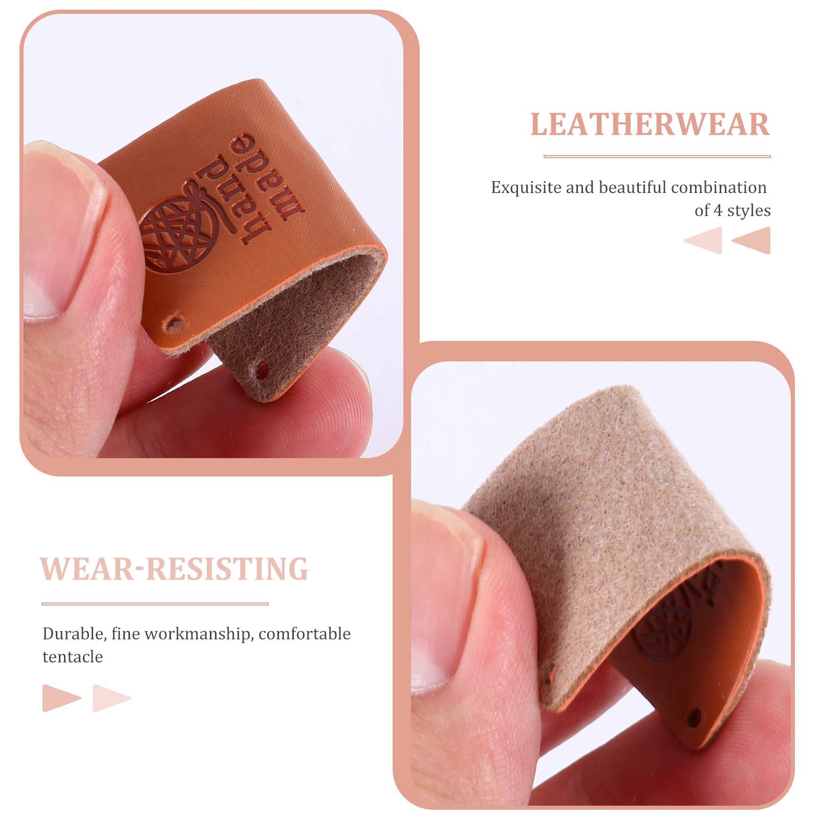 80pcs Clothing Leather Tags DIY Leather Label with Hole for Hat Wallet  Clothes 