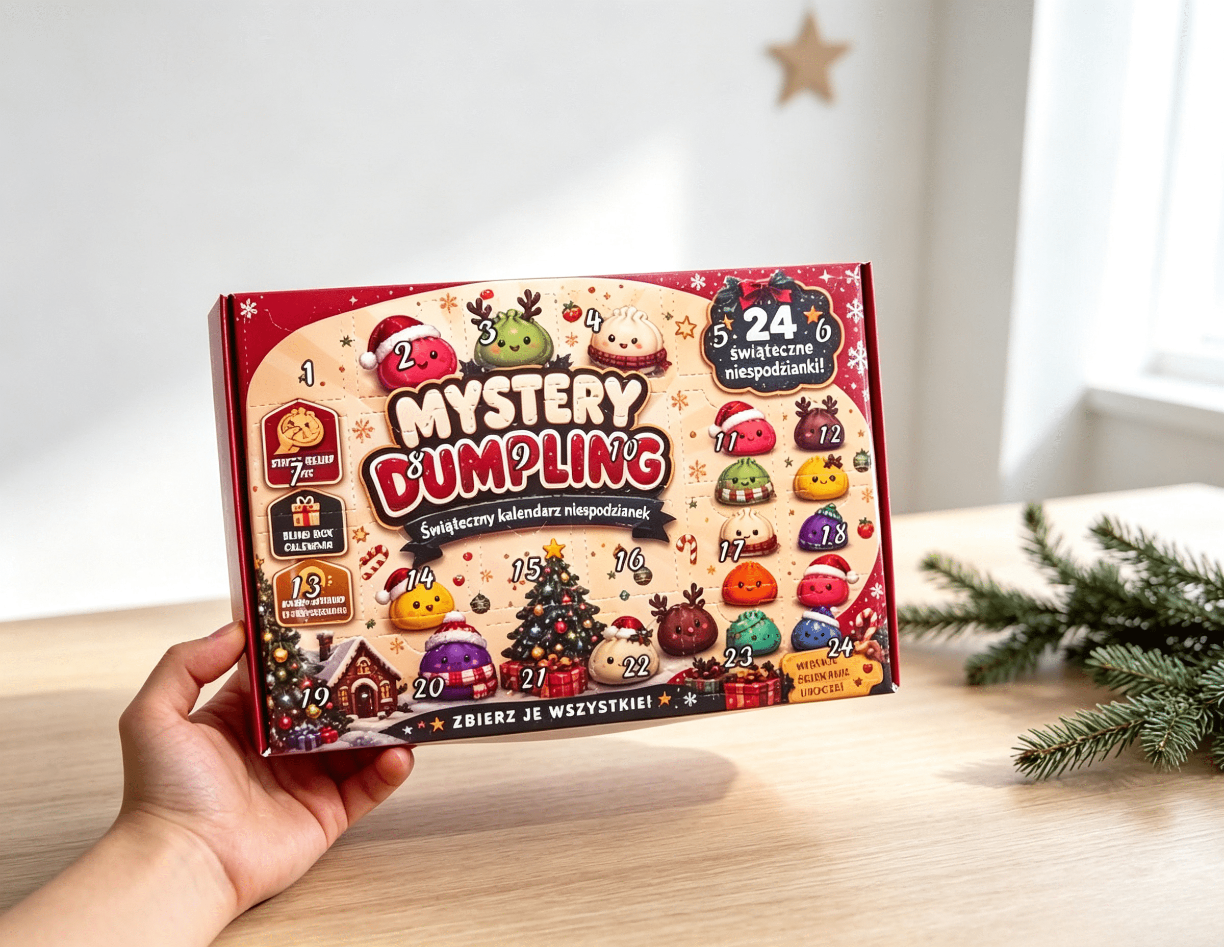 Christmas Dumpling Advent Calendar 2026, Dumpling Squishy Mystery Countdown Advent with 24 Surprise Gifts for Party Favors & Stocking Stuffers, Soft Stress Relief Squeeze Fidget Toys for Anxiety