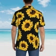 thumbnail image 4 of Pofeuu Sunflower 6 Print Hawaiian Shirt for Men Sleeves Casual Button Down Summer Beach Dress Shirts T-Shirts,XX-Large, 4 of 7