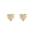 thumbnail image 3 of Clara Pucci 1.5Ct Natural Morganite Heart Cut VVS1 Push Back Stud 14k Solid hypoallergenic Gold Designer Earrings For February, 3 of 7