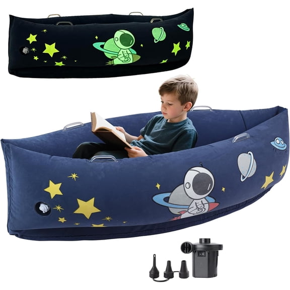 Pea Pod Sensory Sofa Chair, 60-inch inflatable pea pod chair sensory seating suitable for children, a sensory gift for children with autism, includes electric air pump