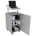 thumbnail image 4 of Hirsh Metal Mobile Locking Podium for Classroom or Office Arctic Silver/White, 4 of 5