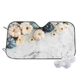 thumbnail image 2 of Picia Pumpkin And White Marble Curved Windshield Sunshade Accordion Folding Style Auto Shade for Car Truck SUV Van Blocks UV Ray Sun Visor Protector -, 2 of 7
