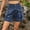 Dark Blue, variant on Denim Shorts Women Sevevn Women's Casual Feeling Work Clothes Elastic Belt Pocket Shorts