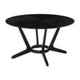 thumbnail image 4 of Santana 7 Piece Round Black Wood Dining Table Set with Charcoal Fabric, 4 of 6