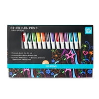 100-Count Pen & Gear Medium Point Gel Stick Pens (Assorted Colors)