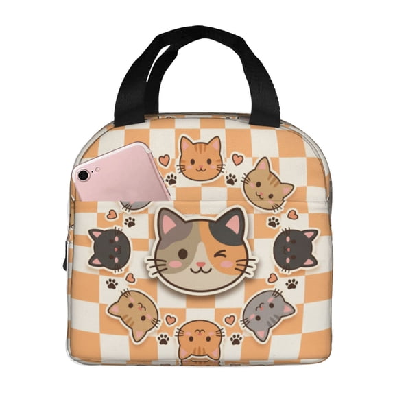 Cat Lunch Bag For Women Men Cute Cats Reusable Insulated Lunch Box Large Capacity Lunch Tote Bag For Work, Picnic Or Travel