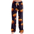 thumbnail image 2 of Pajama Pants Women - Retro Halloween Soft Breathable Sleep & Lounge Pants for Women, Comfy Casual Pj Pants Bottoms with Pockets, 2 of 5