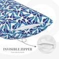 thumbnail image 3 of Sikiie Blue Butterflies Print Plush Pillow Cover, Wrinkle-proof and Stain-resistant Pillow Protector without Pillow Core, Home Decoration-20"x30", 3 of 6