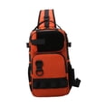 thumbnail image 3 of Bolsa de pesca tipo bandolera para exteriores con bolsillos frontales y superiores con cremallera Naranja, 3 of 9