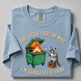 thumbnail image 4 of Funny Raccoon Comfort Colors Shirt, This Little Light Of Mine Dumpster Fire Tee, Trash Panda Chaos Ironic Meme Gift, Gen Z, Unisex, 4 of 6