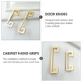 thumbnail image 5 of 2 Pcs Boutons de Porte Rétro Style Chinois Doré pour Tiroirs de Commode, 5 of 5