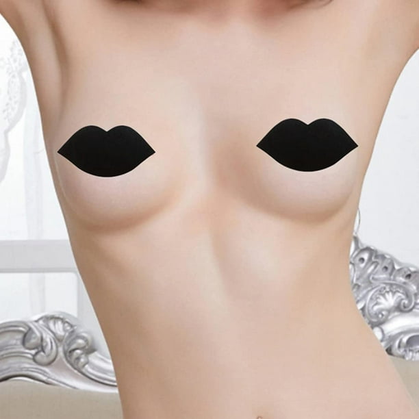 2-8PC Adhesive Reusable Lips Kisses Shaped Nipple Pasties Breast