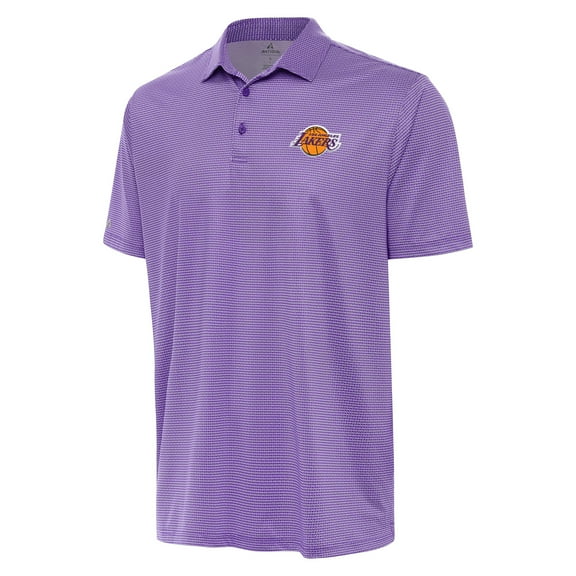 Men's Antigua Purple/White Los Angeles Lakers Rings Polo