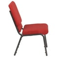 thumbnail image 6 of BizChair 4 Pack 18.5''W Stacking Church Chair in Red Fabric - Silver Vein Frame, 6 of 10