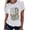 White, variant on Women Independence Day Crewneck Short Sleeve Tshirt USA Patriotic Graphic Tops Summer Lightweight Beach Shirt Daily Outdoor Sporting Tees